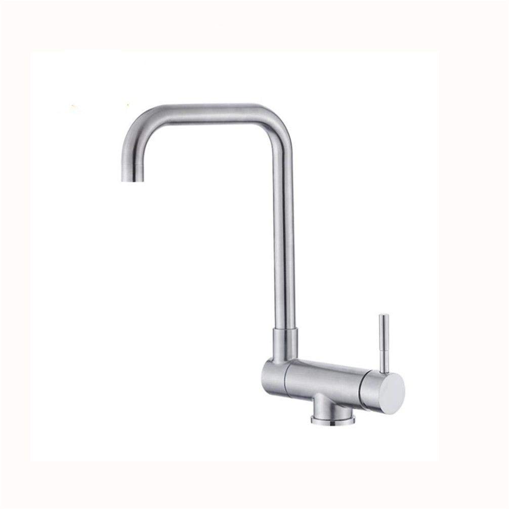 Robinet d'évier cuisine inox 304 rotatif pour laver les grands plats facilement