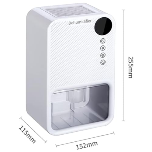 Image of 24x7 eMall Dehumidifier Electric 1100 ml Tank LCD Small Rooms Office White