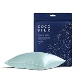 [COCOSILK]シルク 枕カバー 両面 19匁 ファスナー 43×63 50×70 シルク 100％ 6Aランク OEKO認証済 ピローケース まくらカバー 美髪 ココシルク (グリーン, 50×70cm)