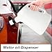 5 Quart Oil Jug with Spout Motor Oil Dispenser Oil Measuring Container Automotive Funnels Set Translucent Plastic 2 Pack