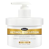 Retinol Body Lotion Fragrance-Free, Anti-Aging Firming Body Cream and Face Moisturizer with Niacinamide Hyaluronic Acid & Shea Butter, Helps Diminish the Look of Crepey Skin for Women & Men 8.45 oz