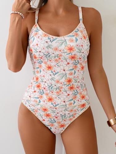 Image of Eomenie Tankini Swimsuit for Women Tummy Control Ruched Two Piece Bathing Suits High Waisted Shell Stitch Swimwear
