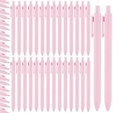 Ysglory Pink Ballpoint Pens 1.0 mm Black Ink Retractable Quick Dry Smooth Writing Pens Bulk Cute Point Rolling Ball Gel Pen for Teacher Student (50)