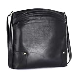 Lederbuck Terry Large Soft Real Leather Crossbody handbag-Triple Zip Premium Sling Crossover Shoulde