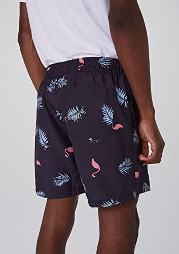 Shorts Praia Estampado Masculino Azul Marinho P