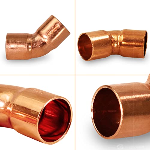 Supply Giant Ddmg0034 45 Degrees Elbow Fitting, 3/4", Copper #TOP2