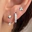 silver-3 cz earrings
