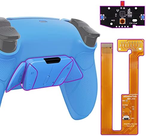 eXtremeRate Czarny Gumowany Grip Programowalny Zestaw Remap RISE4 dla ps5 BDM 010/020 Controller, Płyta Uaktualniająca & Przeprojektowana Tylna Powłoka & 4 Powrót Przyciski dla ps5 Controller - Controller Nie jest Wliczony W