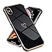 Liebe und günstig Kaufen-Lafunda kompatibel mit iPhone X/iPhone XS Handyhülle Mädchen Liebesherz Silikonhülle weich TPU Hülle Ultra dünn Stoßfeste Schutzhülle Bumper Silikon case Schwarz