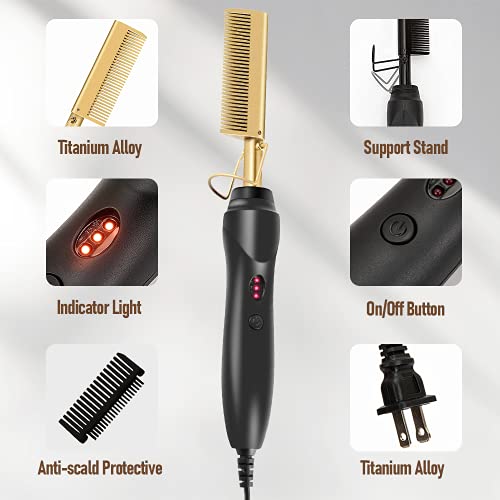 Hot Comb Professional Electric Straight Comb Electric Heating Comb Hair Straightener For Stylist And Salon At Home #TOP1