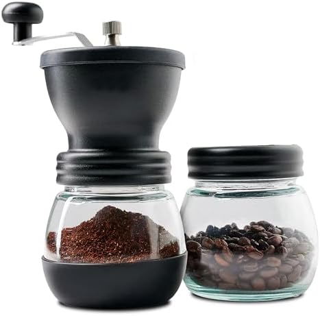 Moedor de Café Manual Com Regulagem De Gramatura E Recipiente Ext...