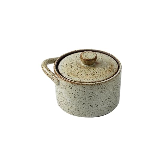 Giawkca 蒸し器 茶碗蒸し 茶碗蒸し蒸し器 蓋付き おしゃれ 北欧風 スープカップ デザート 食器 ボウル 皿 陶器 ホテル 和食器 飲食店 業務用 (イエロー,3.5インチ - 2パック)