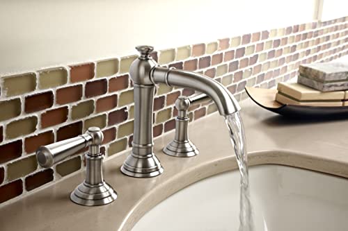 Newport Brass 2410/26 Aylesbury Widespread Lavatory Faucet With Lever Handles, Tall Country Base, And 1/2" Valves, Polished Chrome #TOP2