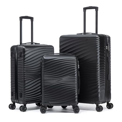 Rosamo Luggage Sets 3 Piece, ABS Suitcase Set (20/24/28), Hardside luggage with Spinner Wheels, Travel Luggage,14x8x9 Airline Approved Carry on, Lightweight Luggage with TSA Lock