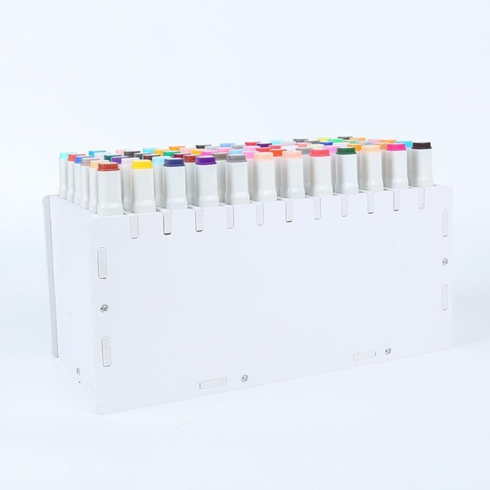 Organizer, Art Marker Storage Rack with Removable Divider, Desktop Stationery Holder for Colored Pencils Brushes Pens Desk Organization(180 holes)