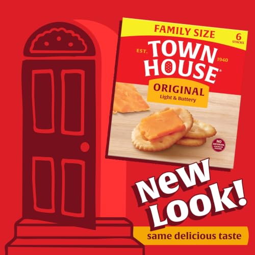 Image of Town House Oven Baked Crackers, Holiday & Party Snacks, Original Family Size 20.7oz
