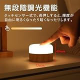 Umimile 授乳ライト ベッドサイドランプ ナイトライト 色温度/明るさ調節 USB充電式 タイマー機能 マグネット内蔵 間接照明 出産祝い ギフト 絵本ライト 木目調 led 防災 の画像3