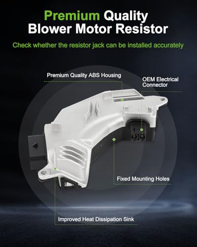 Image of SCITOO HVAC Blower Motor Resistor Regulator Fit for 2008-2009 for Saab 9-3,OE-RU878, 13250114, 1808552, 87340114, 13123053 Air Conditioning Heater Fan Resistor Regulator Resistor Replacement