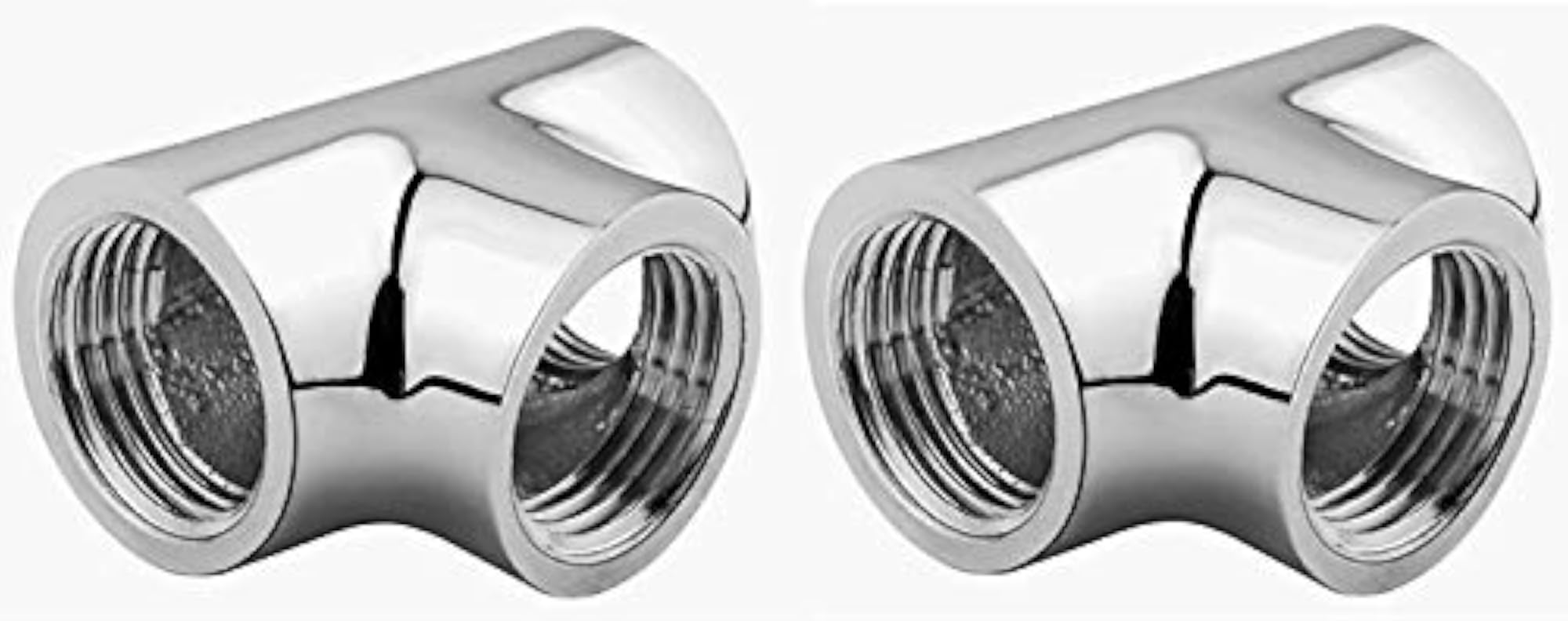 1/2-Inch Brass Tee Fitting Coupling