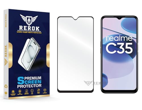 Image of Gorilla Tempered Glass Screen Protector Compatible with Realme C35 [Pack of 1] | Edge-to-Edge, Bubble-Free, Case Friendly, Easy Installation Kit