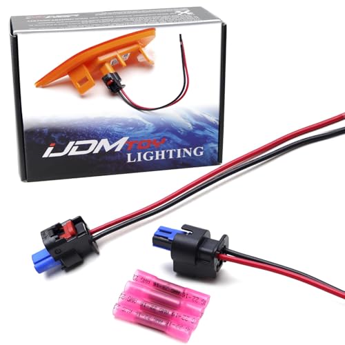 iJDMTOY Bumper Side Marker Lamp Power Cord Connector w/ 5" Wiring Harness Compatible with 2014-19 C7 Corvette, 2021-up Chevy Suburban/Tahoe Trailblazer, GMC Yukon Denali XL, Cadillac Escalade