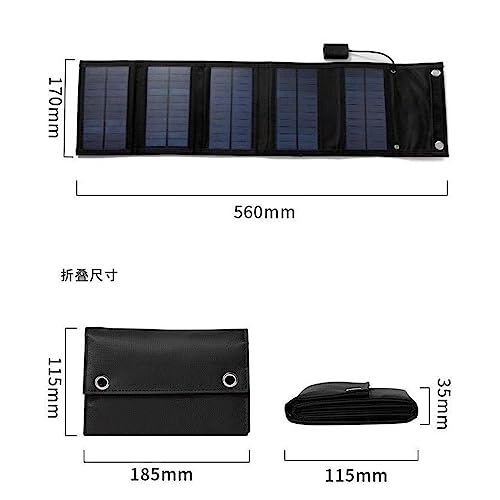 Cargador solar USB impermeable DELURA 28W para teléfono celular y pesca 6