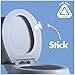 Lifty Loo Toilet Seat Handle - Lift More, Less Mess -Easy Application 2 Pack White