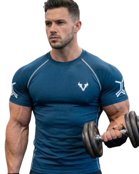 Vibrant Vibes Men Compression T-Shirt | 90% Polyester 10% Lycra Slim Fit Gym Wear | Sweat-Wicking Stretch Activewear for Workout & Training-image-43