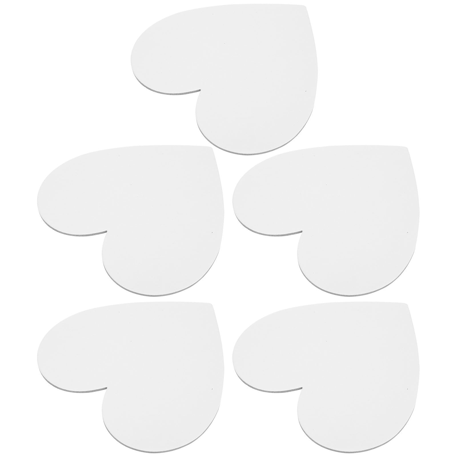 Lienzos con forma de corazón blancos para pintura acrílica set de 5 unidades