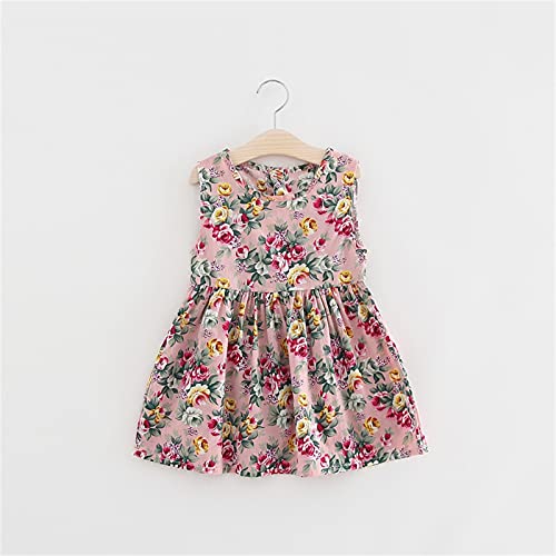 Sleeveless Kids Flowers Dress Summer Print Girls Princess Children Girls Dress&Skirt Leopard Knit2