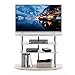 Furinno Frans Turn-N-Tube TV Stand for TV Size up to 43 Inch, 4-Tier, White Oak