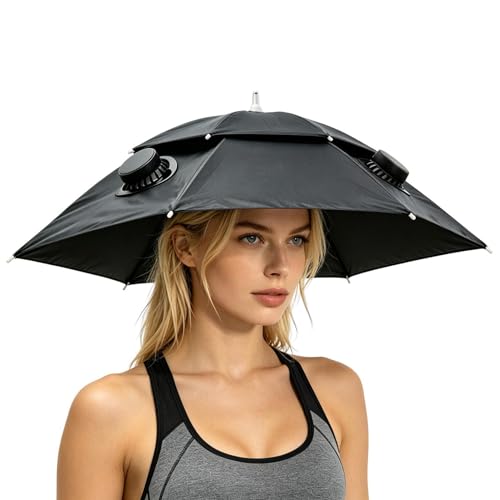 Chapeau de ventilateur solaire unisexe pour randonnée et camping