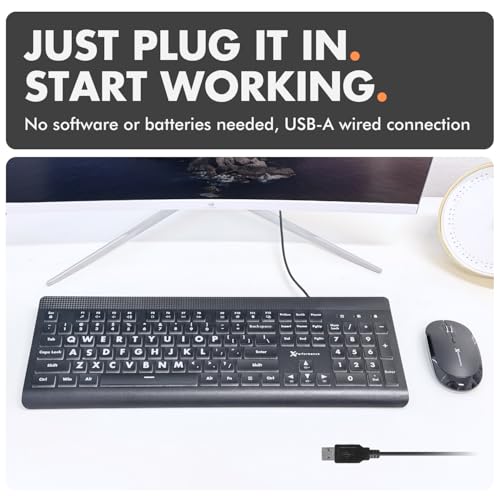 Clavier rétroéclairé à grande impression X9 Performance filaire USB