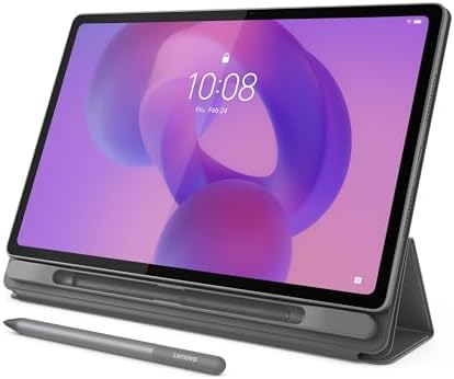 Lenovo Idea Tab Plus – Lightweight Tablet – 12.1″ 2.5K IPS Touchscreen Display – 90Hz – MediaTek Dimensity 6400-8GB Memory – 128GB Storage – Integrated Arm Mali-G57 MC2 – Lenovo Tab Pen & Folio Case