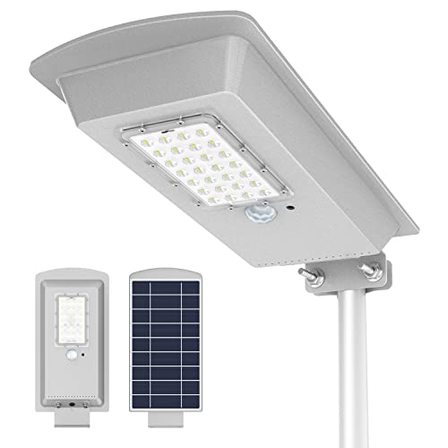 Tenkoo Solar Street Light Outdoor Lamp Motion Sensor Dusk To Dawn Waterproof Ip65 Security Flood Lights Remote Control Led Wide Angle Lamp Parking Lot Yard Street Squared Garden T1-10 (Grey Shell) #TOP15