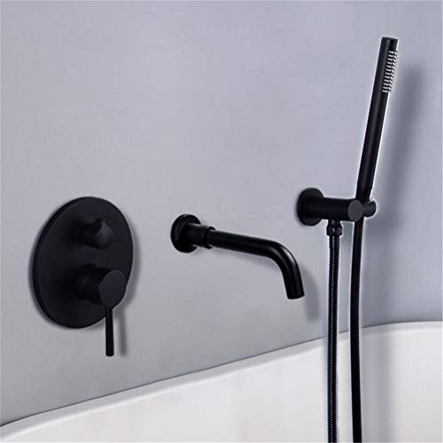 Ensemble de douche en laiton doré brossé pour baignoire chic