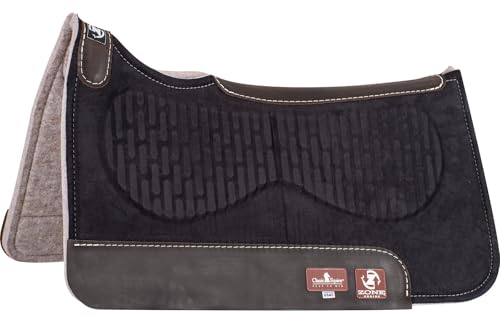 Classic Equine Zone Micro Suede Pad, 3/4-inch Felt (Black, 30 x 30)