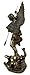 PacifcGift St. Michael Statue Cold Cast Bronze 10 Inch