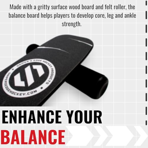 Snipers Edge Hockey - Balance Board - One Size for All Ages - For Building Core Strength and Stamina
