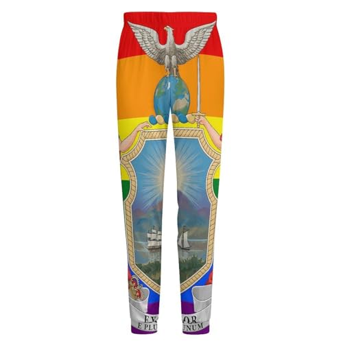 LGBTQ New York State Flag Breathable Mens Pajama Pants Lounge Sleep PJ Bottoms Sleepwear Jogger4