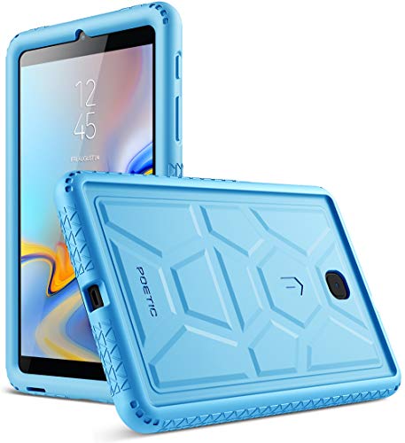 Galaxy Tab A 8.0 2018 Case, Poetic TurtleSkin [Corner Protection][Bottom Air Vents] Protective Silicone Case for Samsung Galaxy Tab A 8.0 (2018) SM-T387 Verizon/Sprint/T-Mobile - Blue