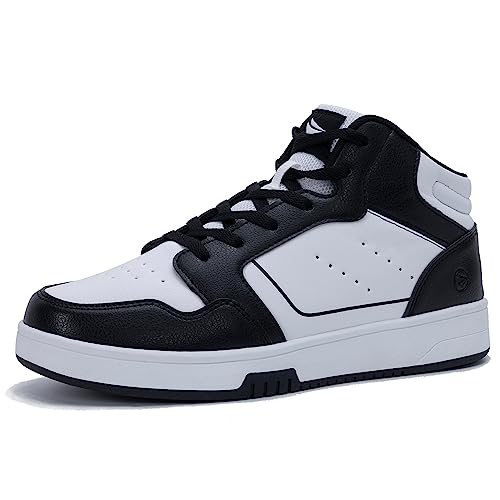 IIV Men's High Top Sneakers Arch Support Fashion Comfortable Sports Shoes Blackwhite US 13