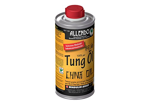 Aceite de tung, aceite de madera, producto natural biológico, inalterable por comestibles