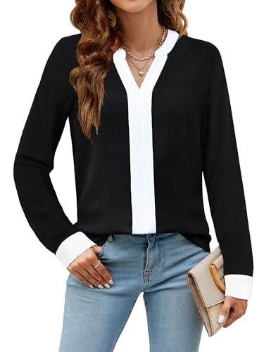 Image of Blooming Jelly Women's Long Sleeve Blouses Dressy Casual Business Work Tops