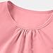 Short Sleeve Tops for Girls Dressy Pleated Front Summer Loose Back Blouse Tunic Tee Shirts for 5-15 Years