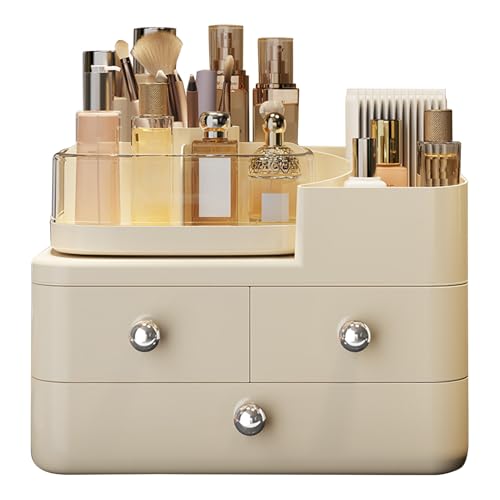 Generico Organizzatore Scatola Trucchi | Portaoggetti per Cosmetici | Divisori Estraibili con Cassetto per Bagno Cassettiera Scrivania Casa Ufficio