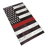 Handtücher mit USA-Flagge, verwittert, Vereinigte Staaten von Amerika, dünne rote Linie, Flagge, patriotisches Thema, Vintage, weiches, saugfähiges Handtuch, Spa, Fitnessstudio, Hotel, Bad, Badezimmer