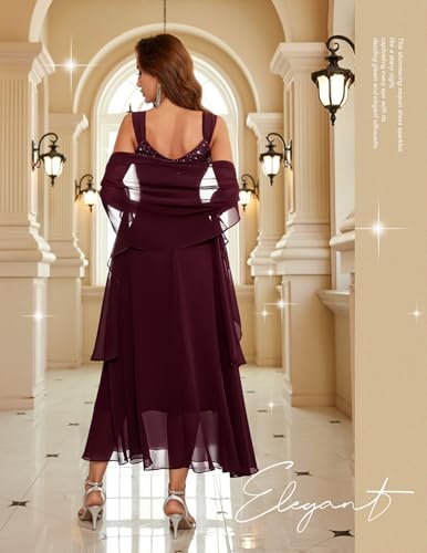 Image of BeryLove Summer Formal Wedding Guest Prom Dresses Sequin Cocktail Evening Lace Elegant Mother of The Bride Dress