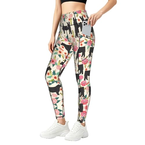 Leggings de vaca rosa con bolsillos prácticos para un entrenamiento cómodo y sin límites