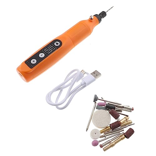 SHINEOFI 1 Juego Eléctrico Herramienta Rotativa Sin Cable Para Pulir Herramienta Rotativa De Bricolaje Potencia Multipropósito Herramienta Rotativa Portátil Carga Usb Naranja Abs